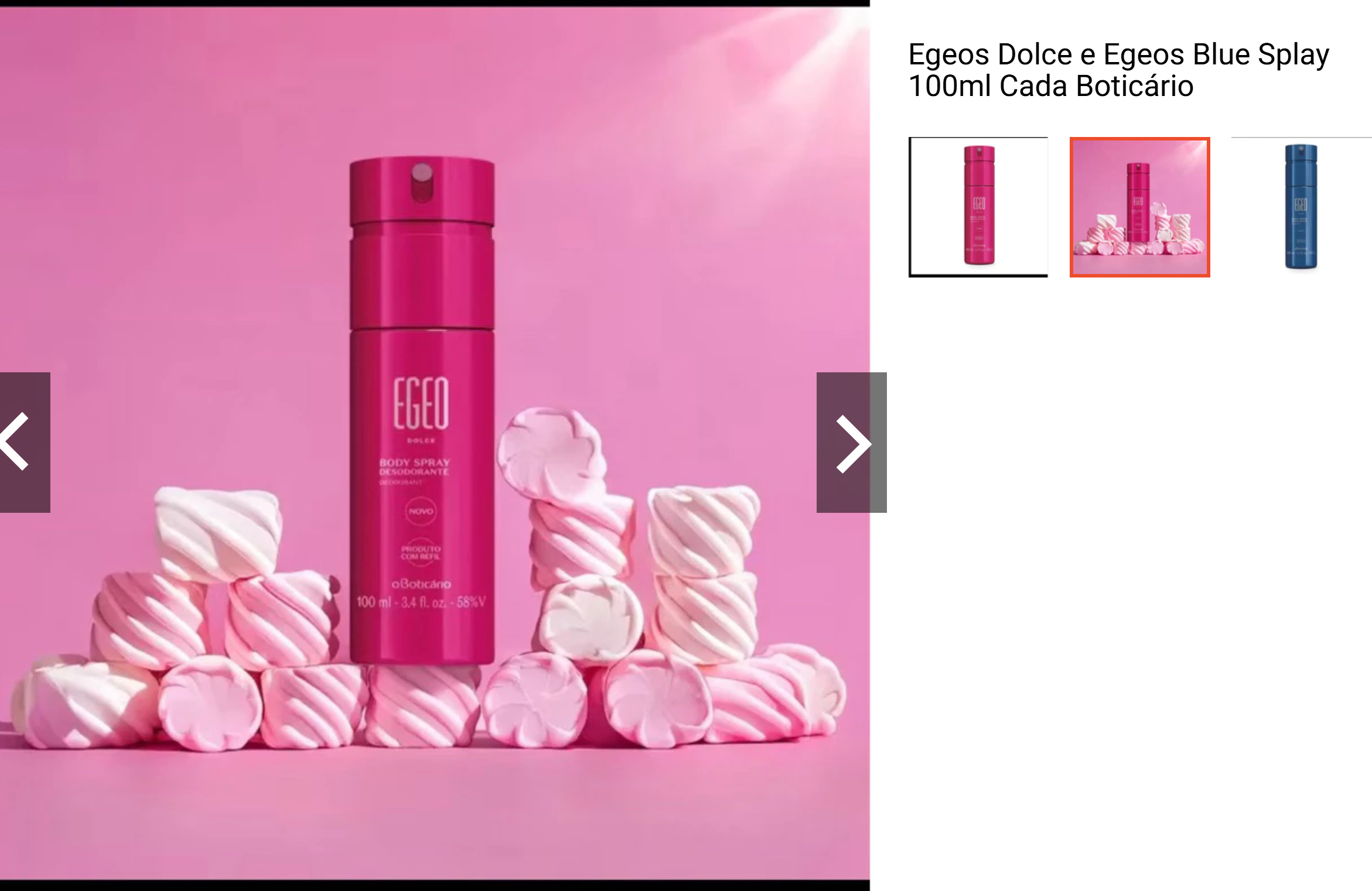 Body Splash Egeo Dolce / Mahogany Bombom